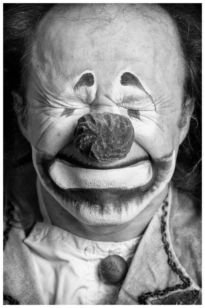 Anatoli Akerman clown portrait, photo by Christina Czybik